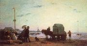 Eugene Boudin Beach Scene oil painting artist